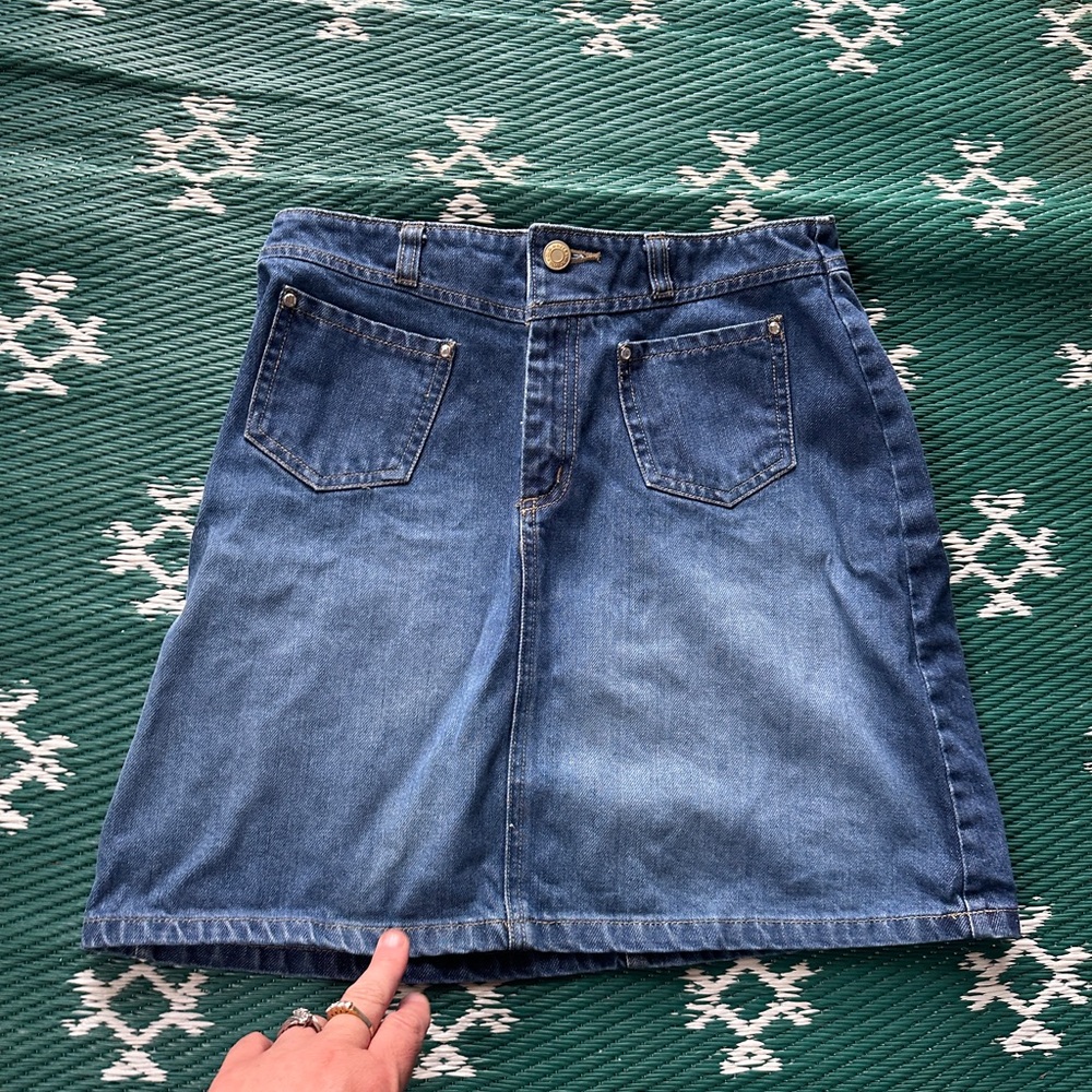 Old Navy Vintage Y2K Jean Skirt 100% Cotton Girls Size 16